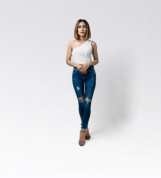 White one shoulder Top