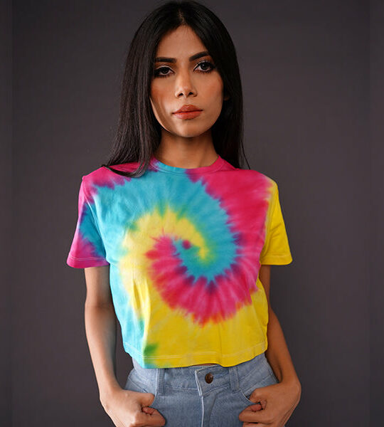 Rainbow Tie and Dye Crop Tee