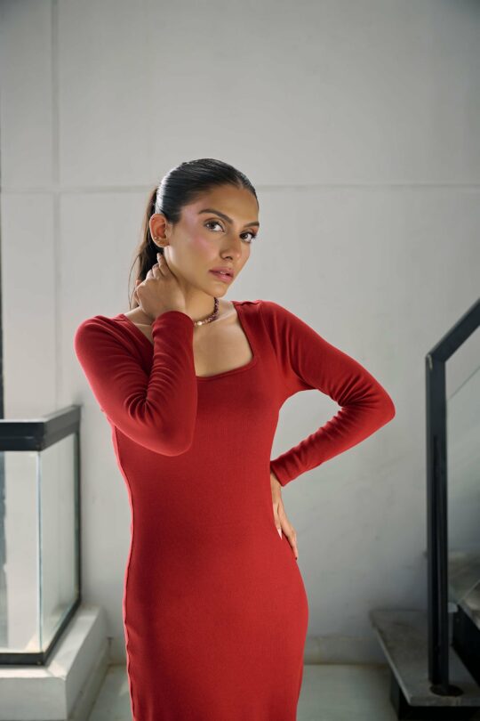 BURGANDY MAXI DRESS