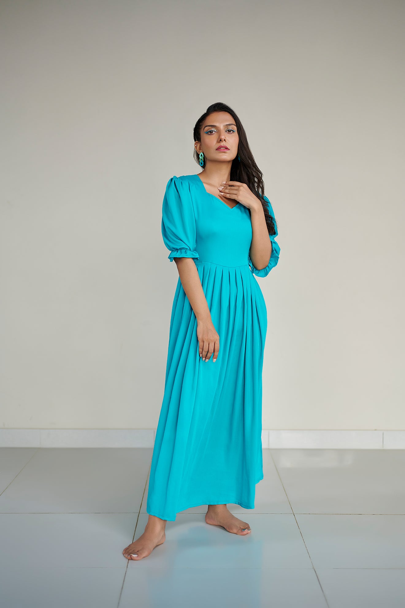Turquoise Summer Long Dress  Excel Group