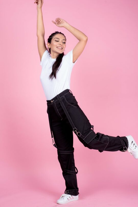 METAL BUCKLE STRAIGHT LEG PANT