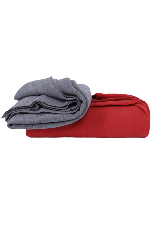 Double Layer (Grey) & Hospital Blanket (Red Scarlet)